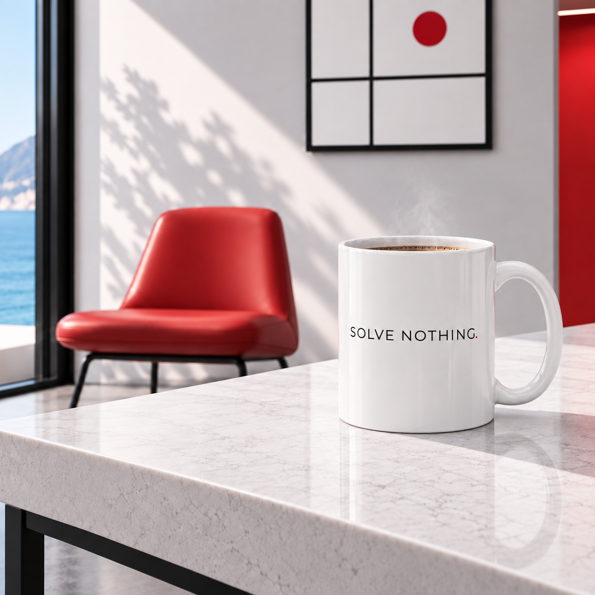 SOLVE NOTHING™ White Coffee Mug (11 oz) | Antiwhelm™