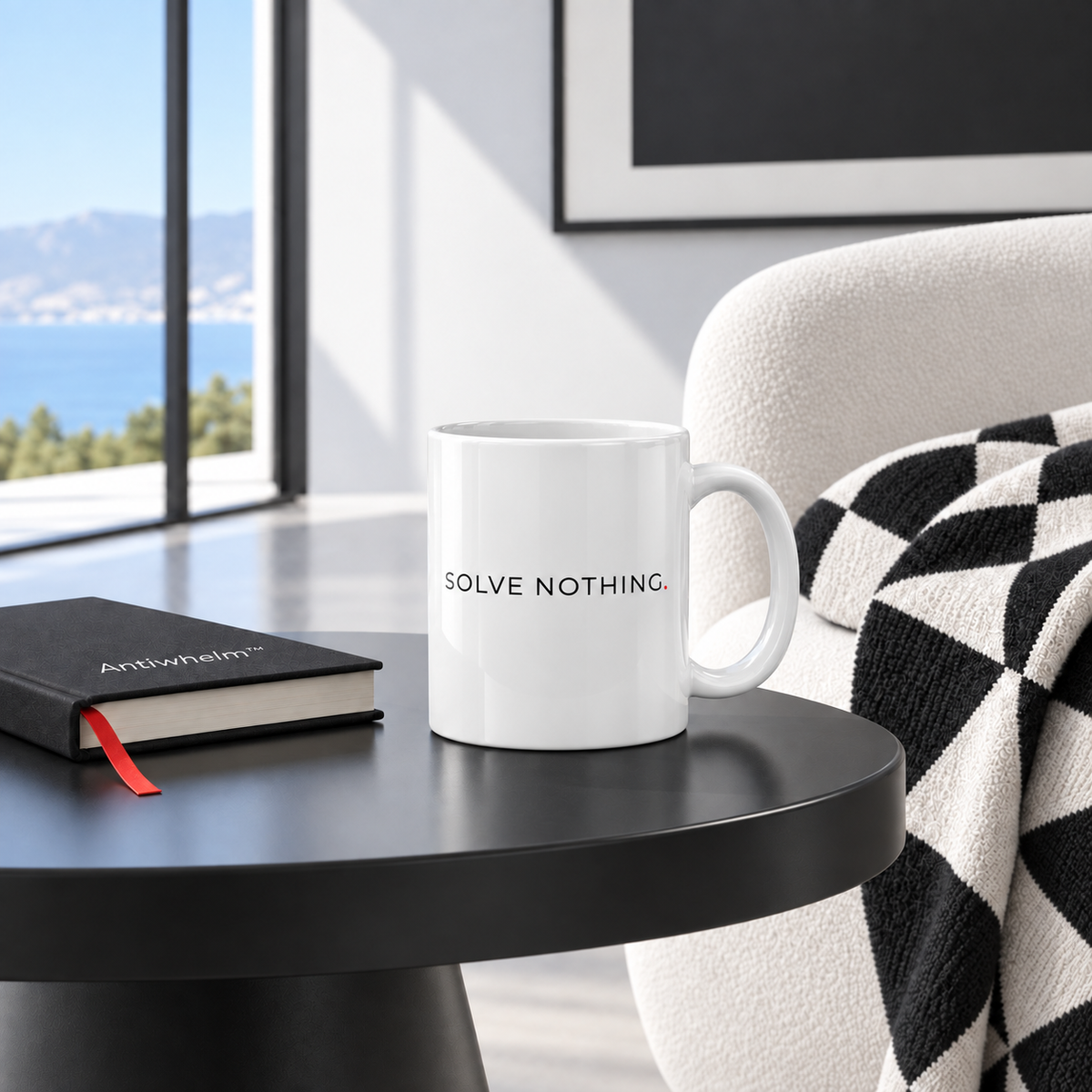 SOLVE NOTHING™ White Coffee Mug (11 oz) | Antiwhelm™