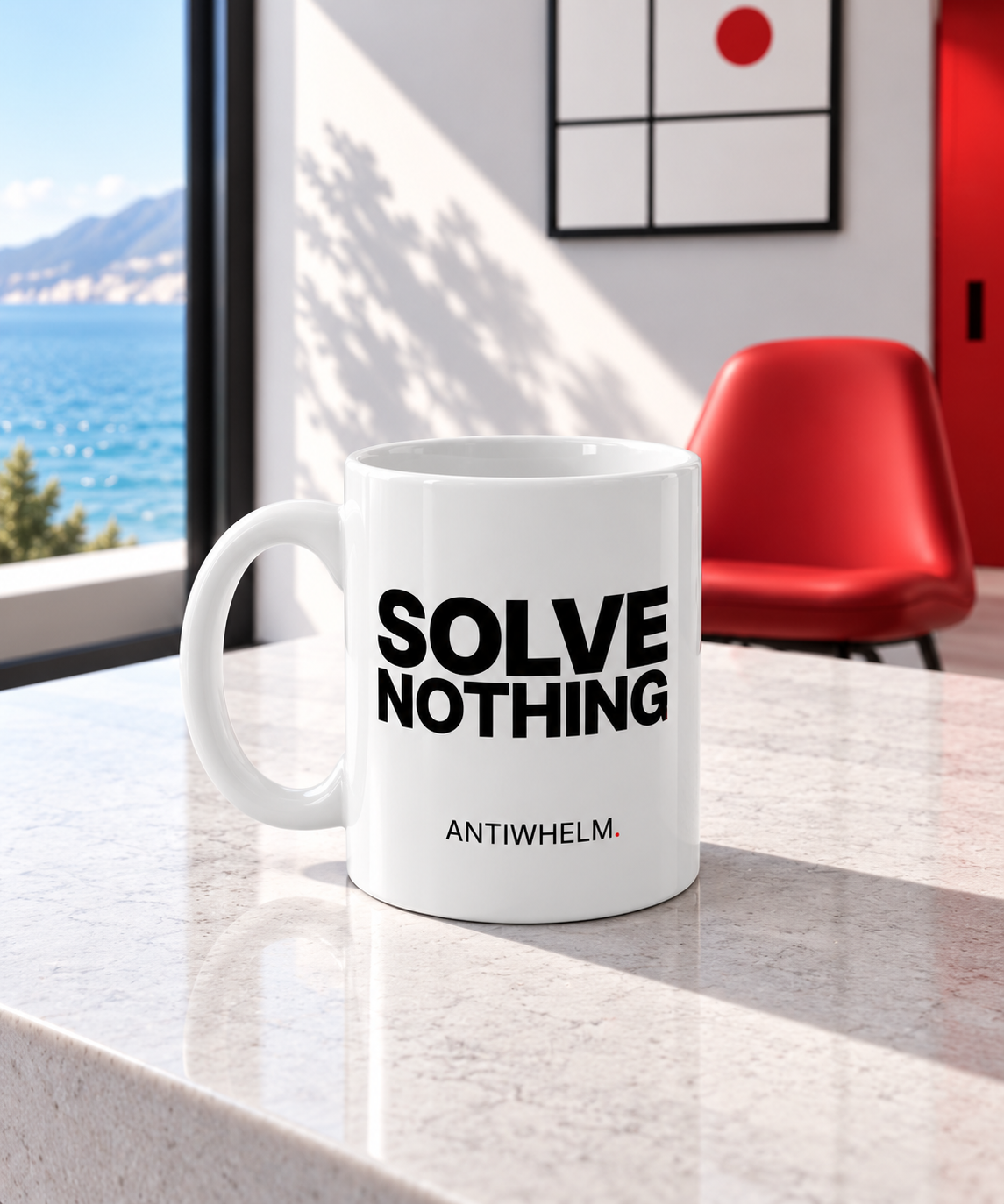 SOLVE NOTHING™ White Coffee Mug (11 oz) | Antiwhelm™