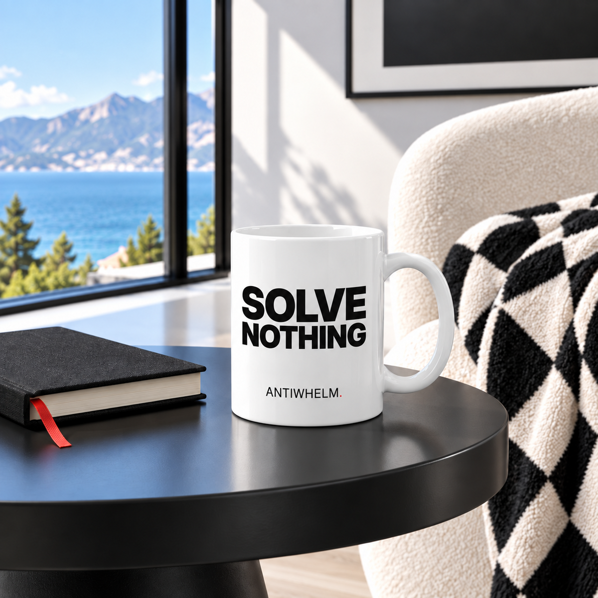 SOLVE NOTHING™ White Coffee Mug (11 oz) | Antiwhelm™